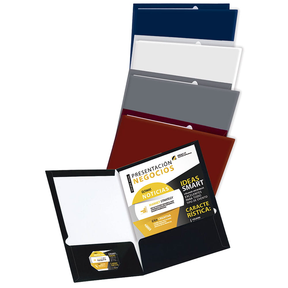 Folder de Cartulina Tamaño Carta Executive Paquete con  5 Piezas Smart File