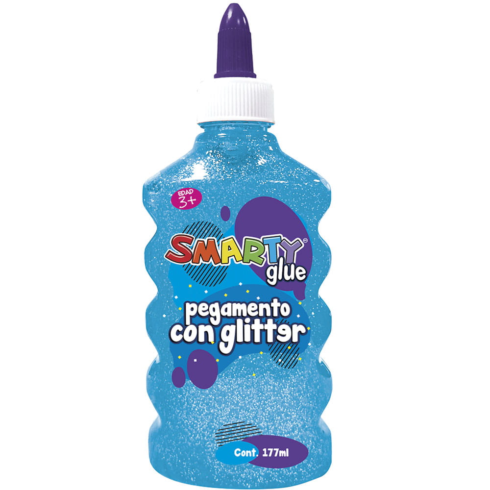 Pegamento Diamantina con 177 ml Azul Smarty