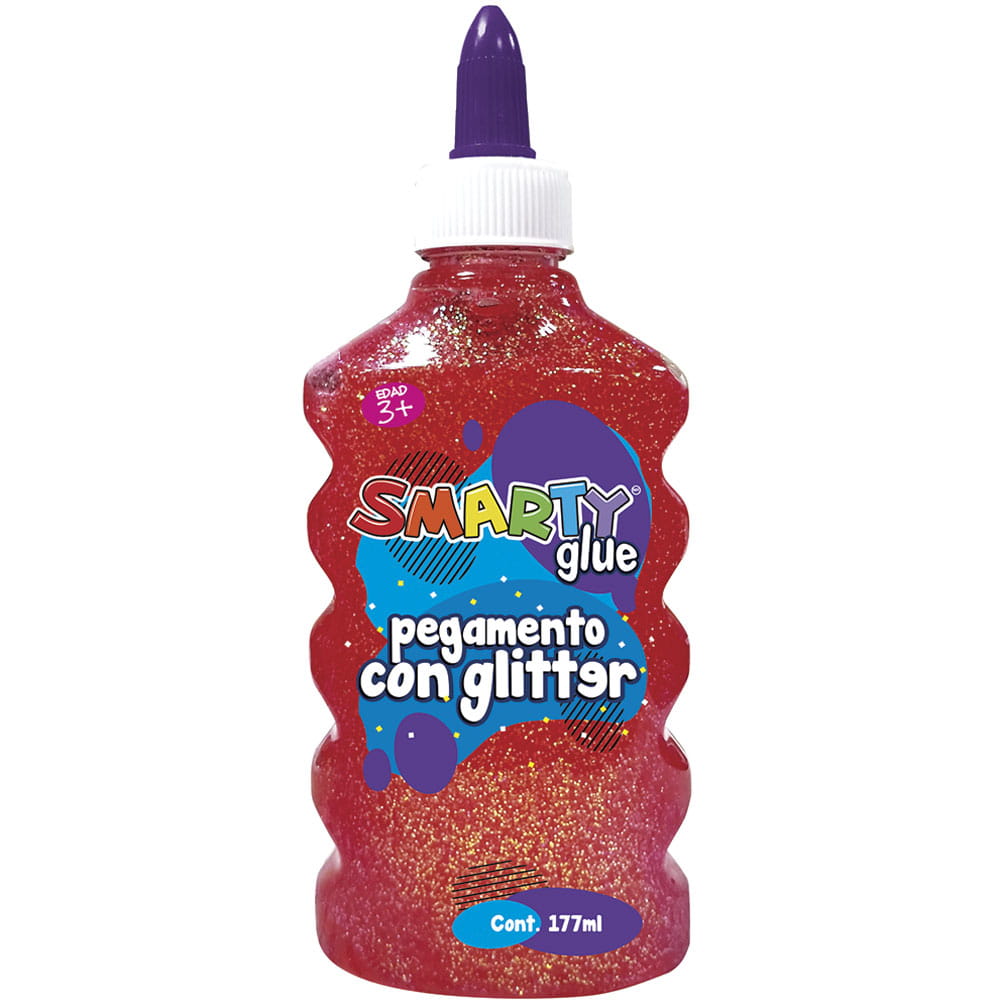 Pegamento Diamantina con 177 ml Rojo Smarty