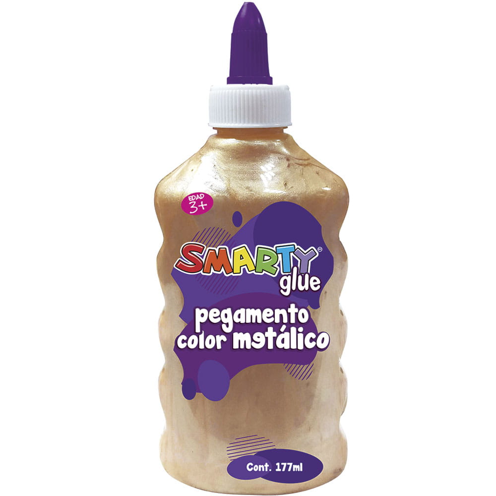 Pegamento Diamantina con 177 ml Oro Rosa Metálico Smarty