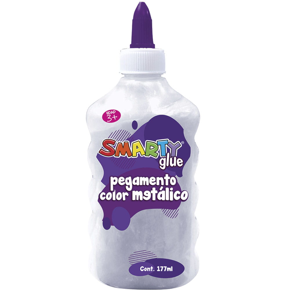 Pegamento Diamantina con 177 ml Plata Smarty