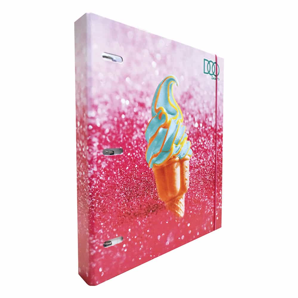 Carpeta de Argollas Tamaño Carta con 100 Hojas Helado Doo Smarty 21502