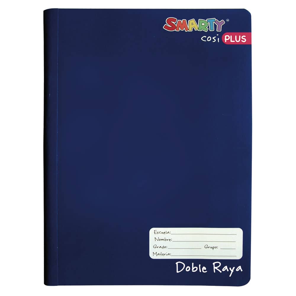 Cuaderno Cosido de 100 Hojas Profesional de Doble Raya Smarty Plus