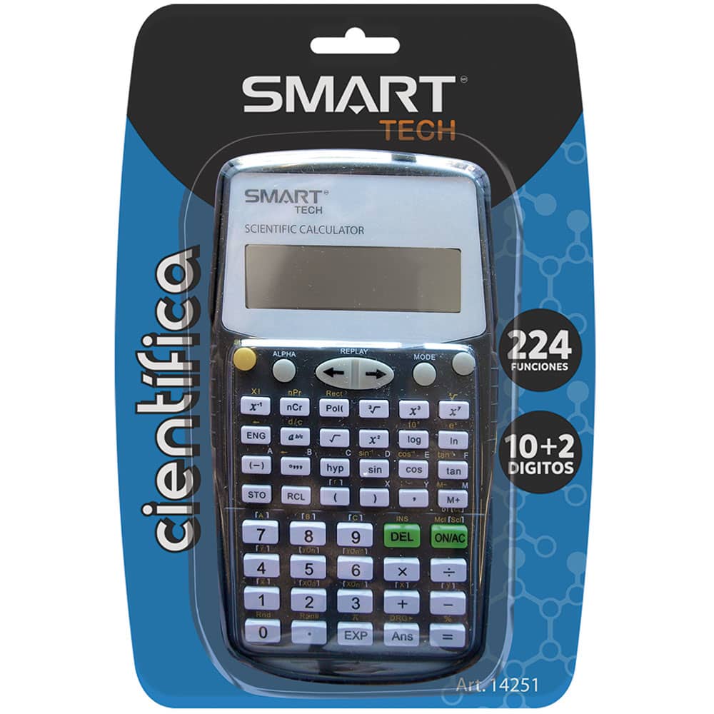 Calculadora Científica de 12 Dígitos con 224 Funciones Smartech