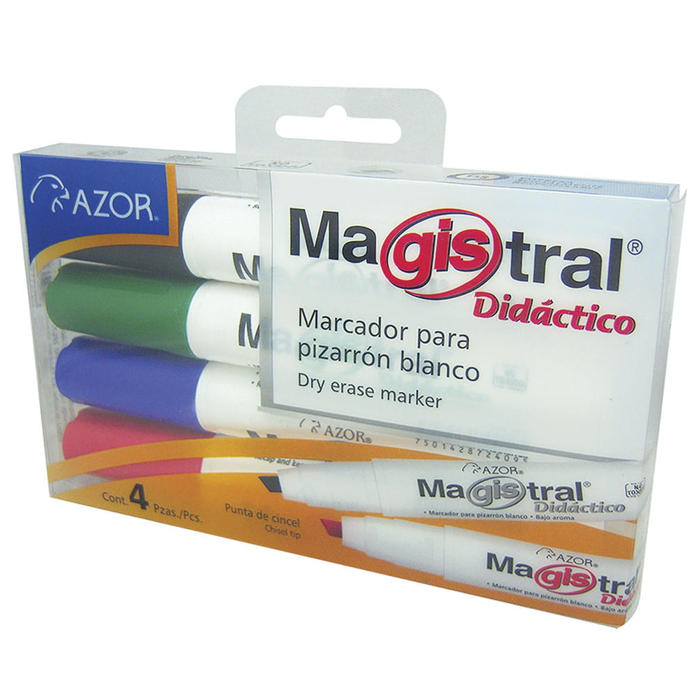 MARCADOR MAGISTRAL DELGADO C/4