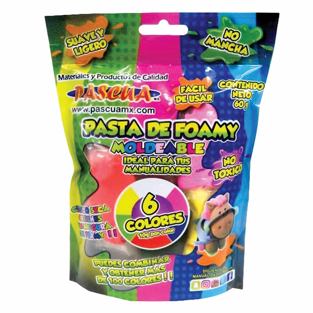 FOMI MOLDEABLE PASCUA 60G 6 COLORES