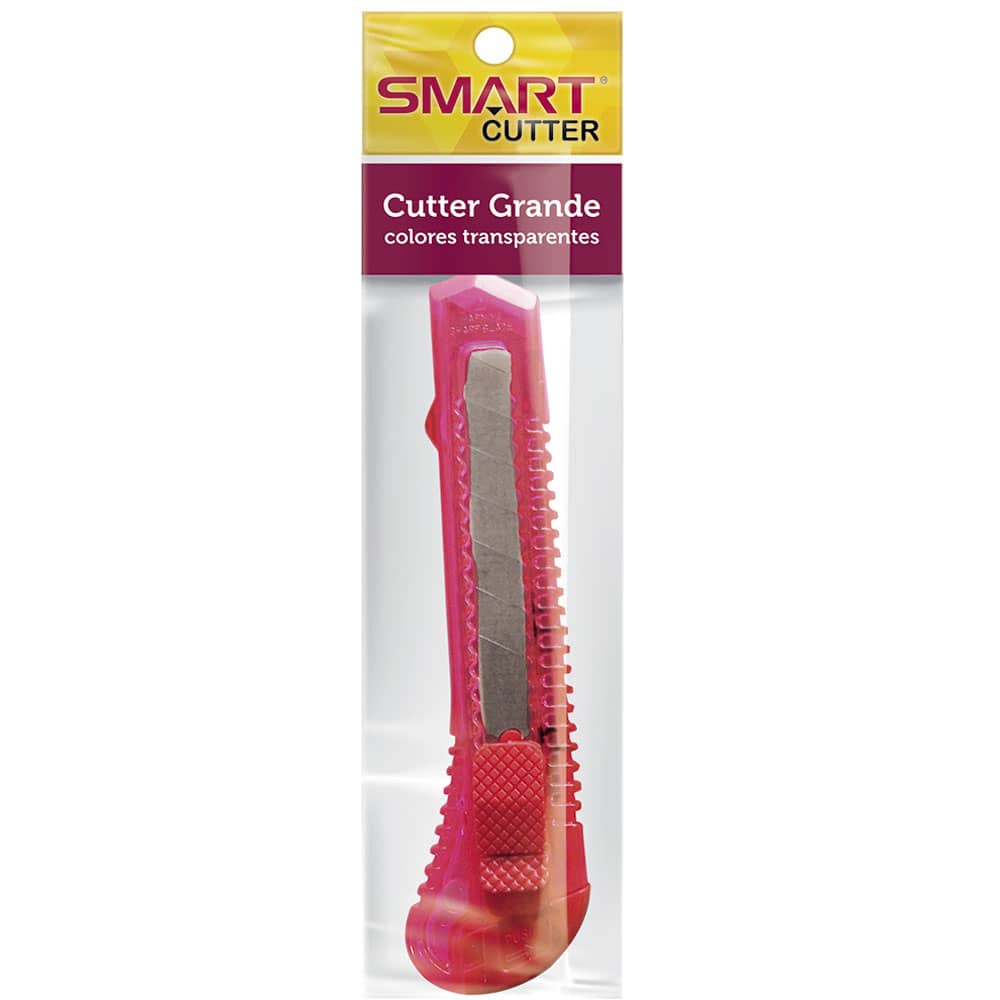 Cutter Navaja Grande Transparente Bolsa Smart
