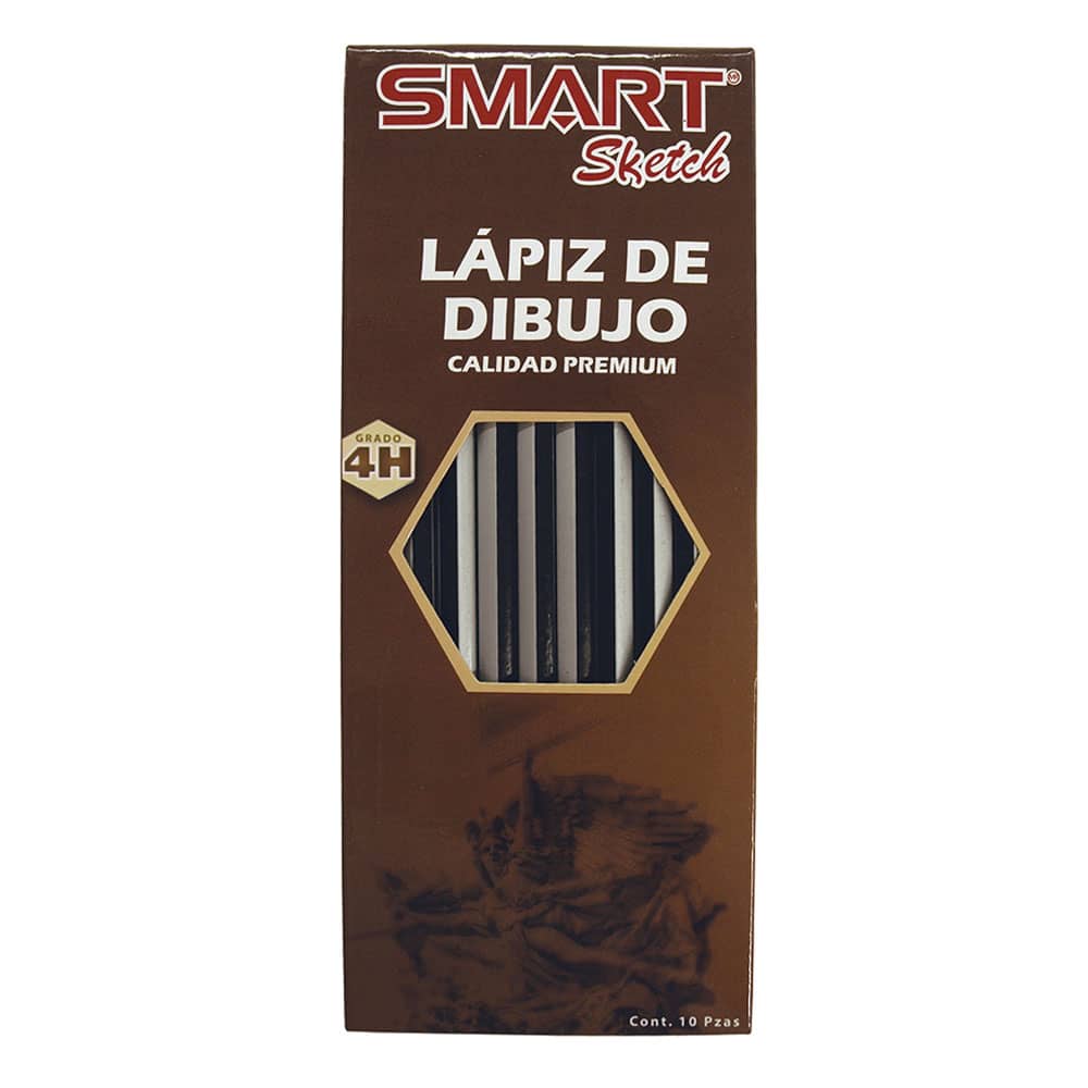 Lápiz para Dibujo 4H Caja con 10 Piezas Smart Sketch