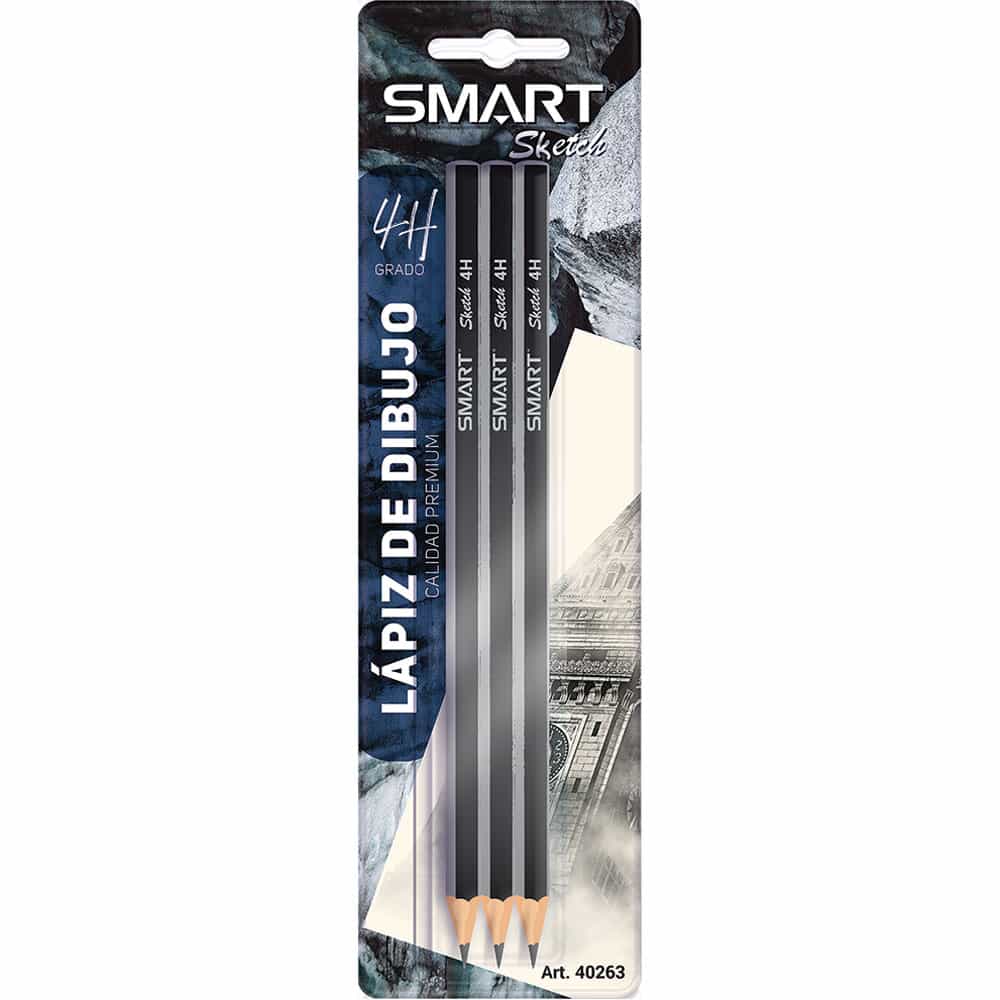 Lápiz para Dibujo 4H Blíster con 3 Piezas Smart Sketch