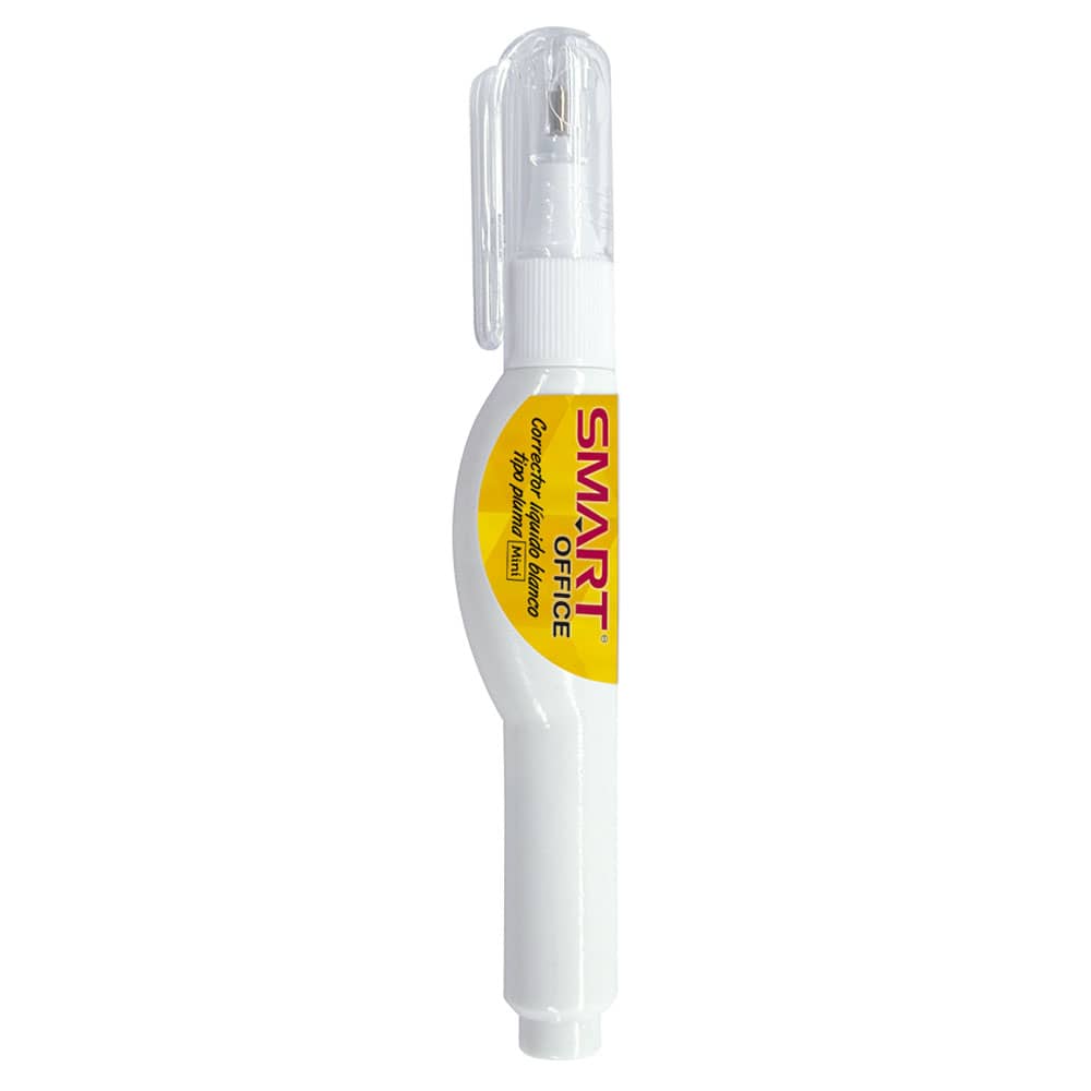 Corrector Líquido Blanco Tipo Pluma Mini Caja con 10 Piezas Smart
