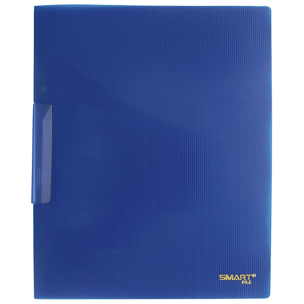 Carpeta de Plástico Tamaño Carta con Clip Azul Transparente Smart