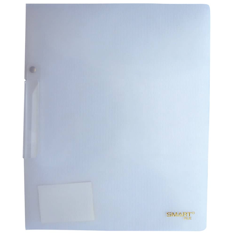 Carpeta de Plástico Tamaño Carta con Clip Cristal Transparente Smart
