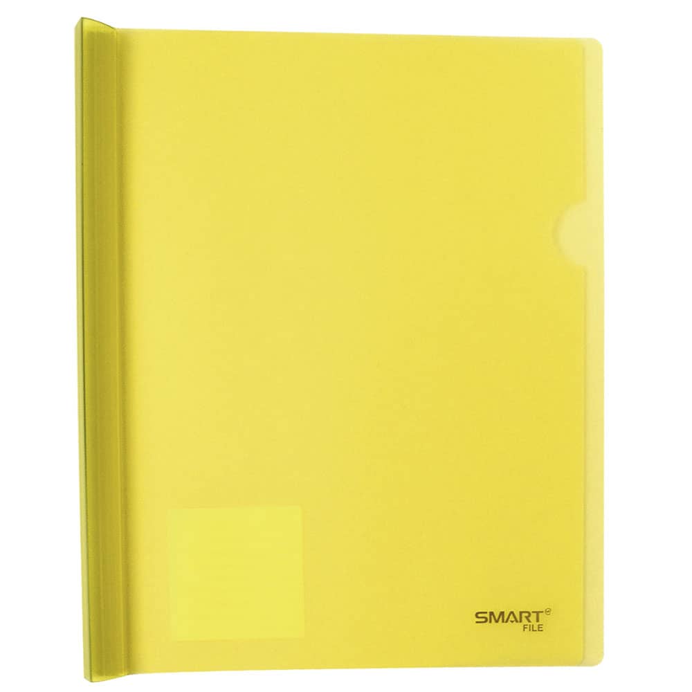 Folder de Plástico Tamaño Carta con Costilla Grande 15 mm Amarillo Transparente Smart