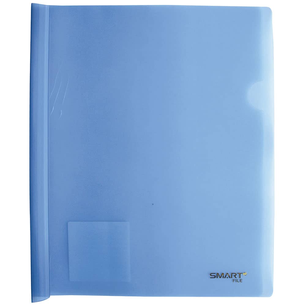 Folder de Plástico Tamaño Carta con Costilla Grande 15 mm Azul Transparente Smart