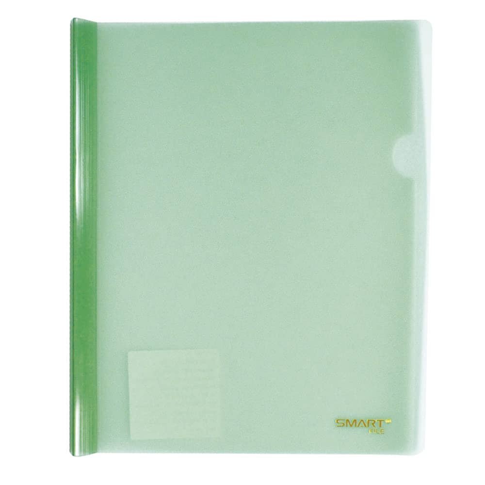 Folder de Plástico Tamaño Carta con Costilla Grande 15 mm Verde Transparente Smart