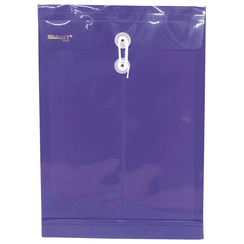 Sobre Bolsa Plástico Tamaño Oficio Vertical Morado Smart