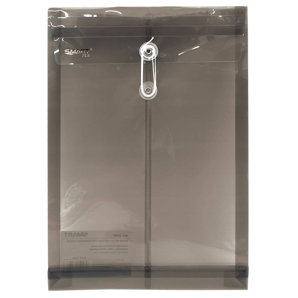 Sobre Bolsa Plástico Tamaño Oficio Vertical Humo Transparente Smart