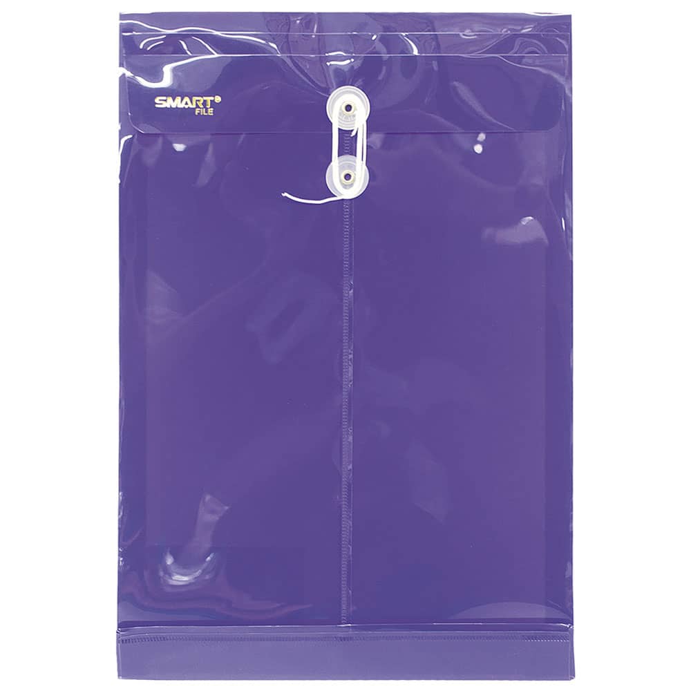Sobre Bolsa Plástico Tamaño Oficio Vertical Morado Transparente Smart