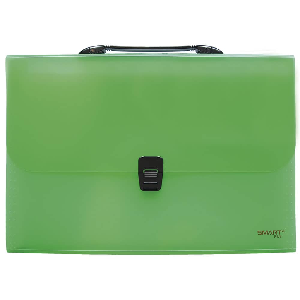 Archifuelle de Plástico Tamaño Carta Colores Neón con Asa con 13 Separadores Smart