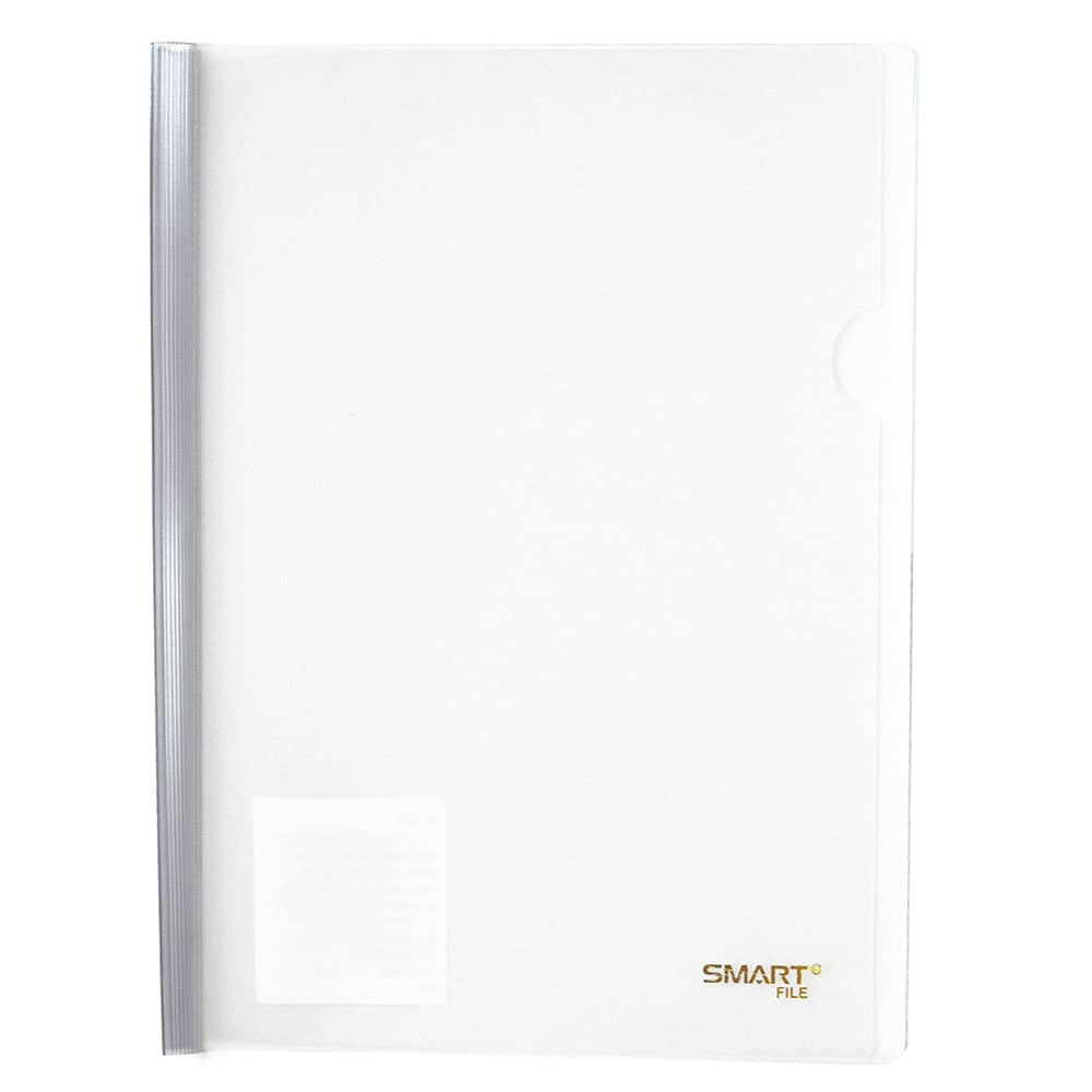 Folder de Plástico Tamaño Carta con Costilla Delgada de 7 mm Cristal Transparente Paquete con 5 Piezas Smart