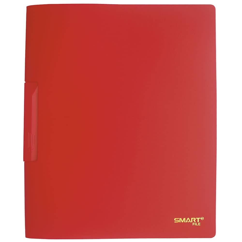 Carpeta de Plástico Tamaño Carta con Clip Rojo Solido Smart