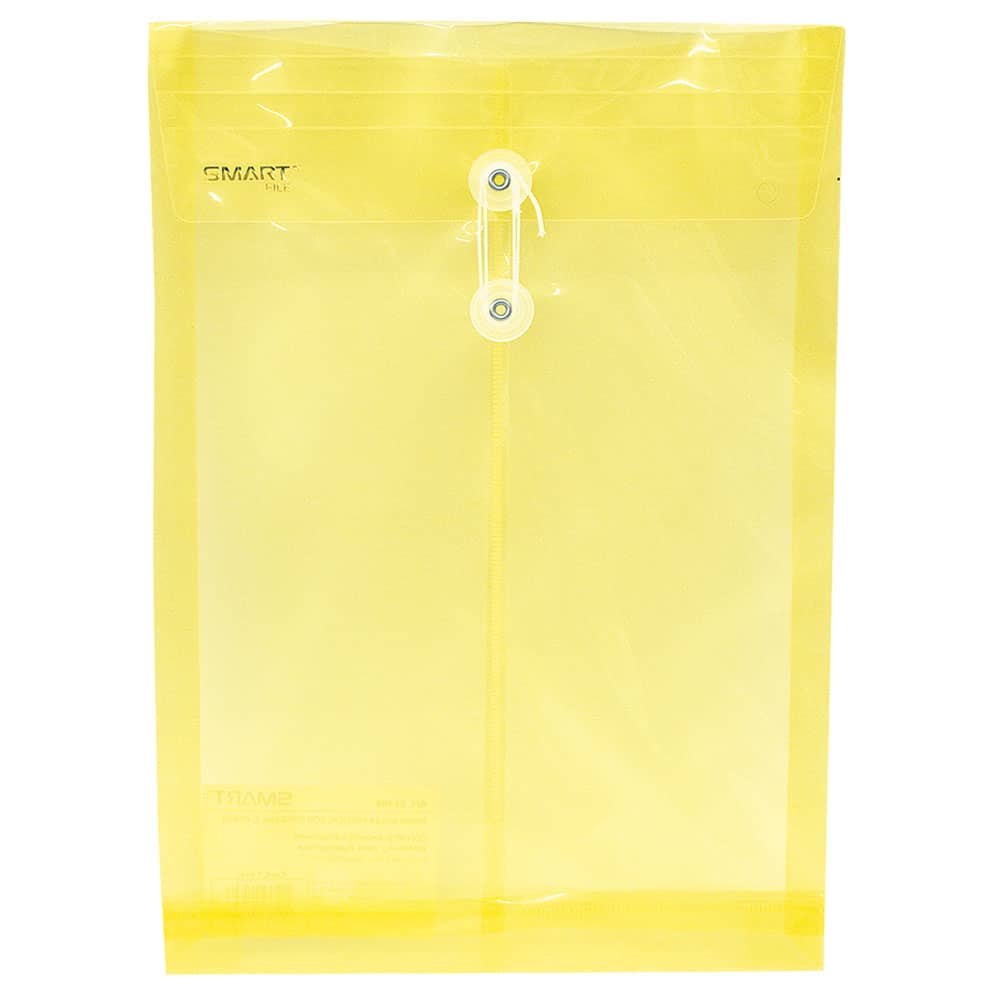Sobre Bolsa Plástico Tamaño Oficio Vertical Amarillo Transparente Smart