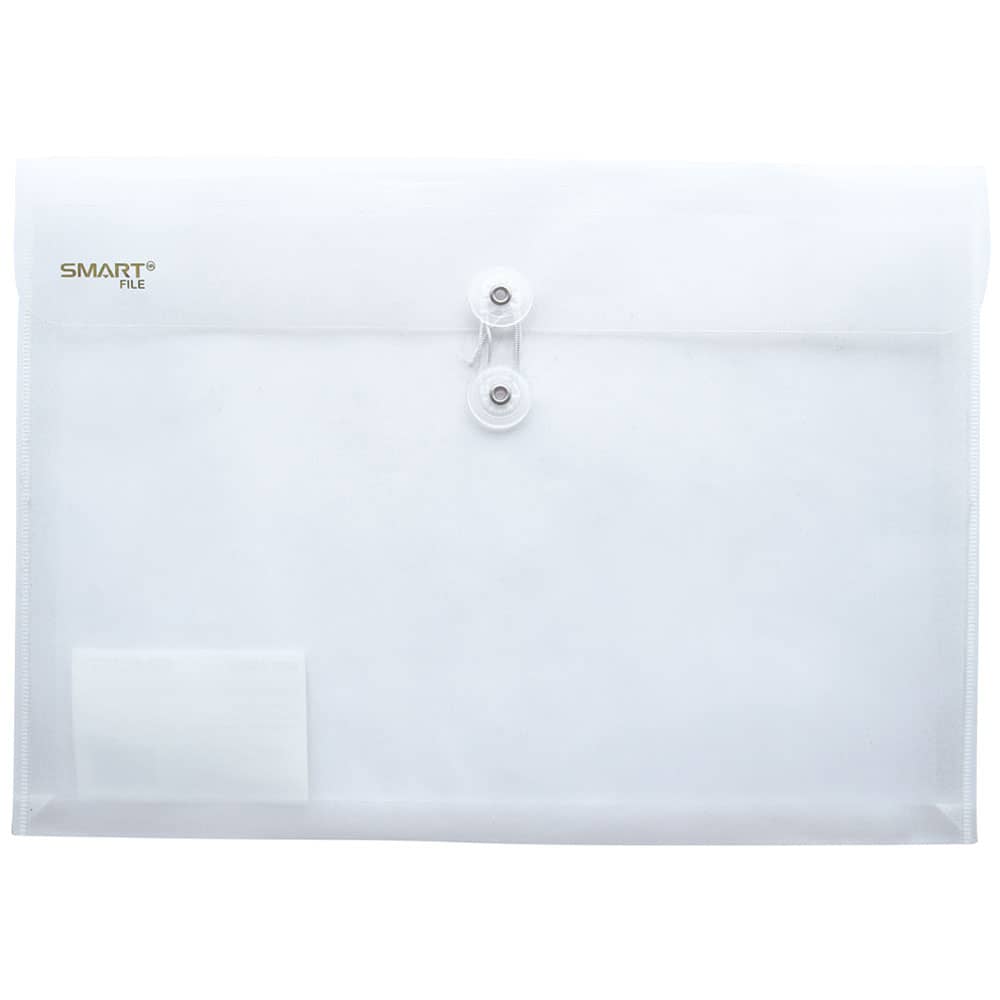Sobre de Plástico con Rondana Tamaño Oficio Horizontal Cristal Transparente Smart
