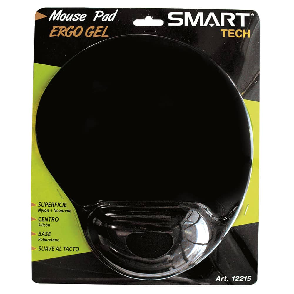 Mouse Pad Ergonómico Gel Negro (GL009) Smartech