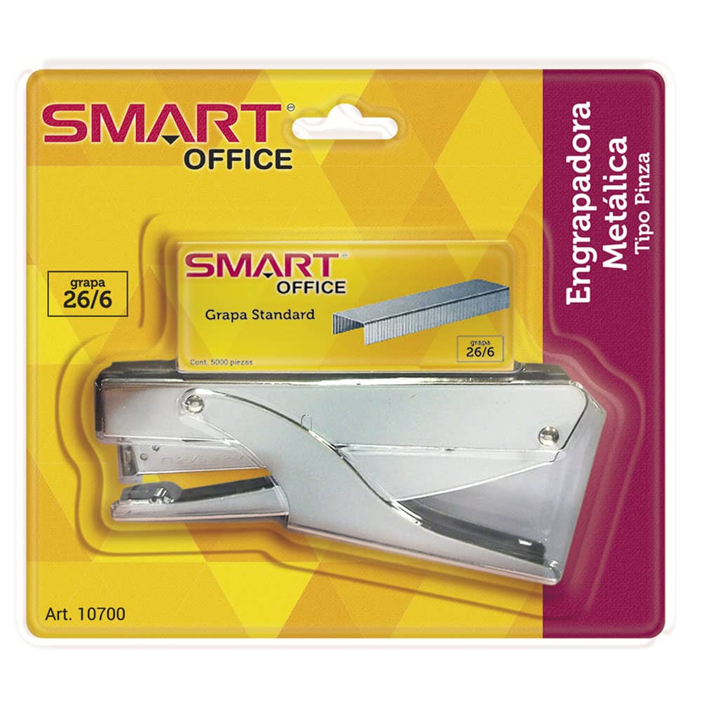 Engrapadora Tipo Pinza con 5000 Grapas Blíster Smart
