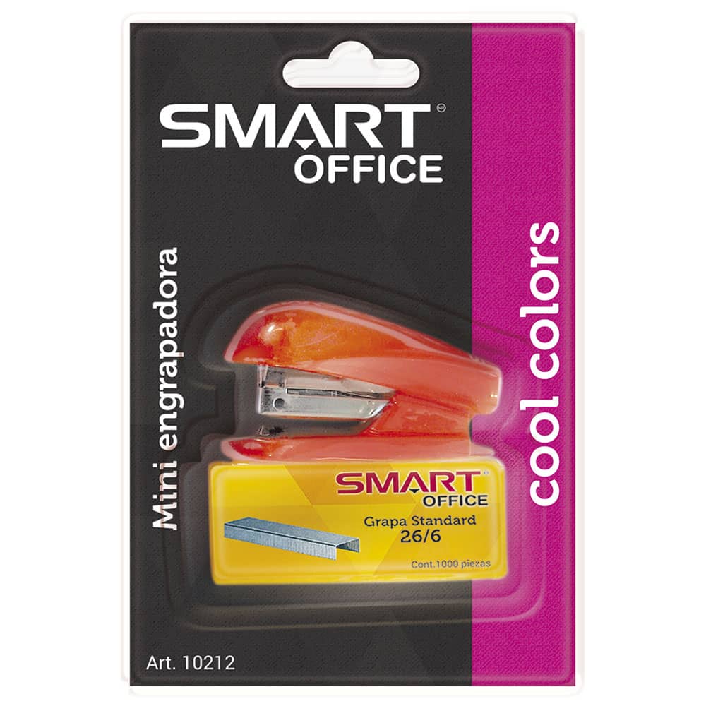 Engrapadora de Plástico Mini Cool Colors con 1000 Grapas Smart