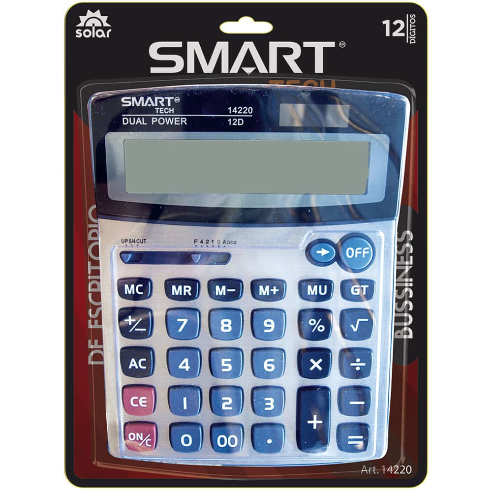 Calculadora de Escritorio Extra Grande de 12 Dígitos Smartech