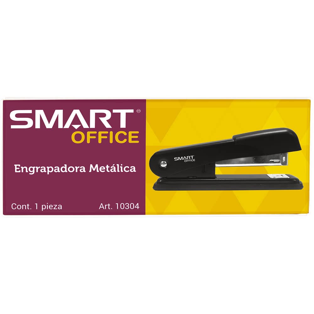 Engrapadora Metálica Mediana Negro Smart