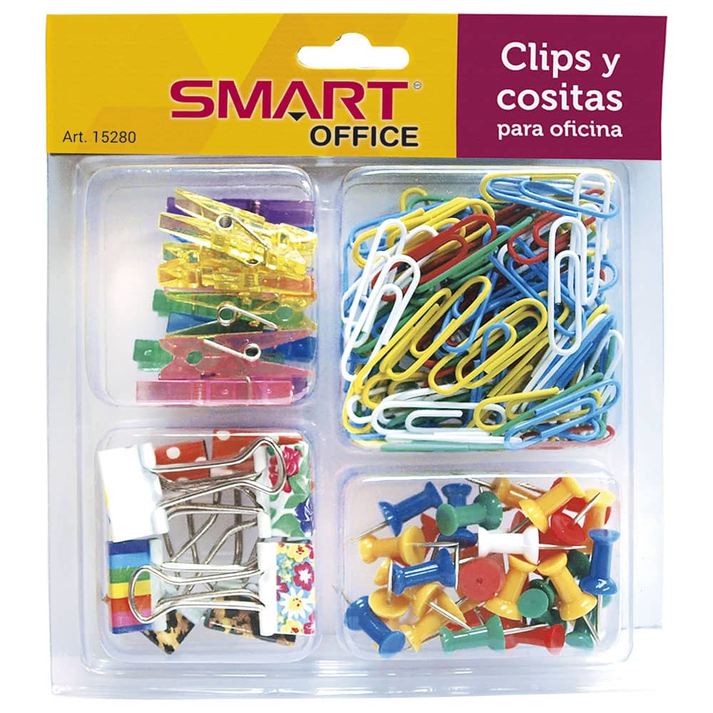 Clips y Cositas para Oficina Charola con 4 Divisiones Smart