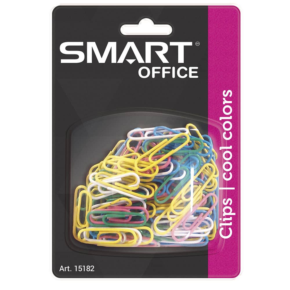 Clip Forrado Color Clip Blíster con 100 Piezas Smart