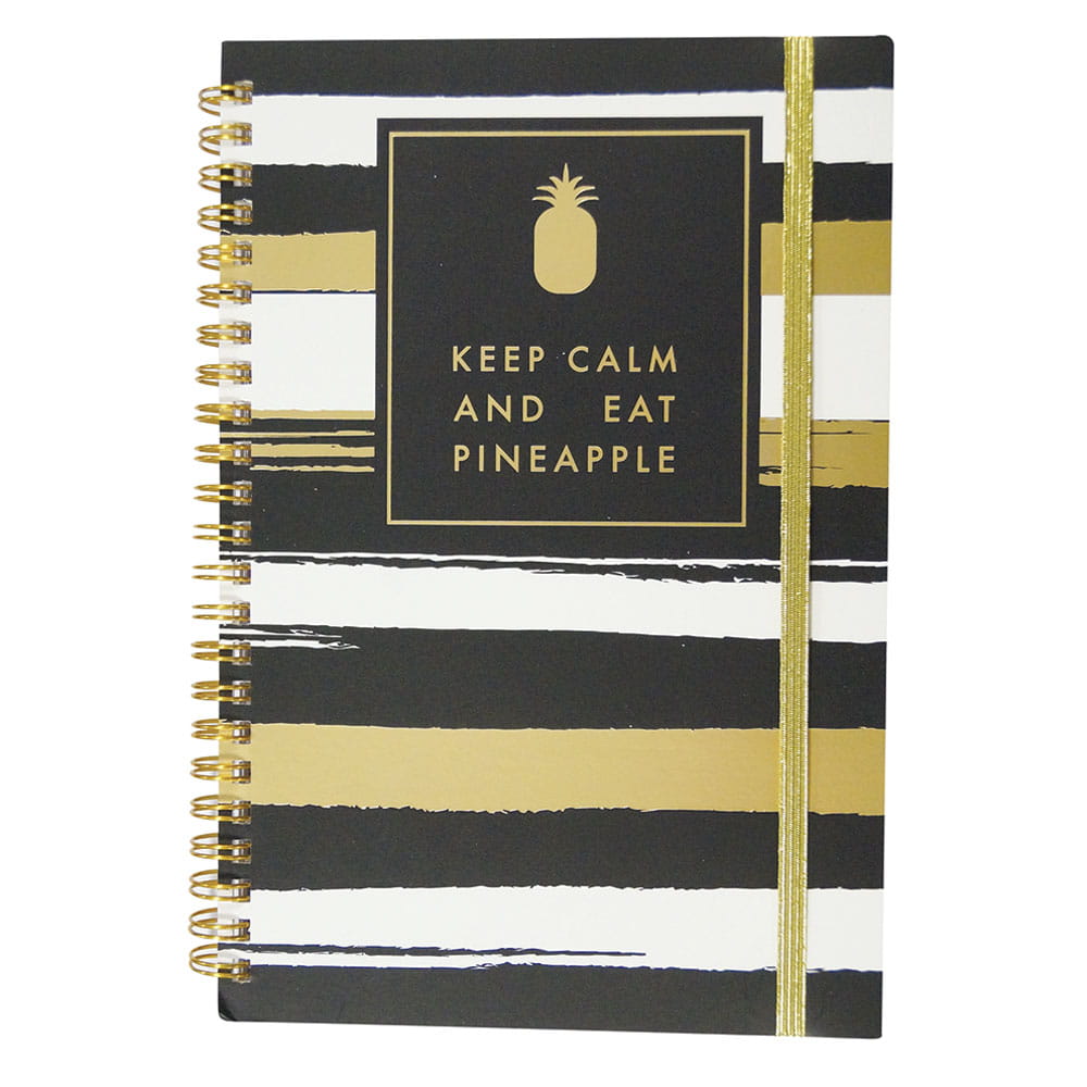 Cuaderno Espiral de 100 Hojas College Cuadro Chico Pasta Dura Black Smart Fashion