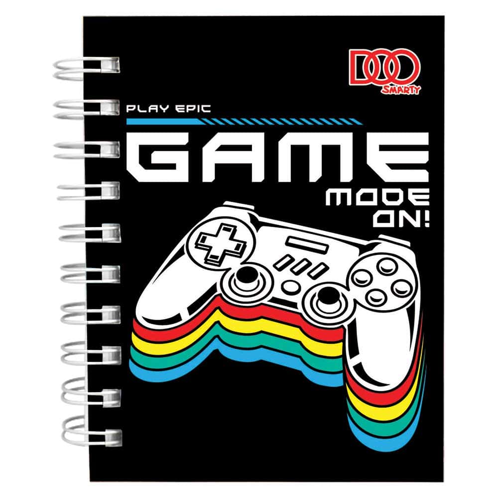 Libreta Pocket de 160 Hojas Raya Pasta Dura Gamer Smarty Doo 8304