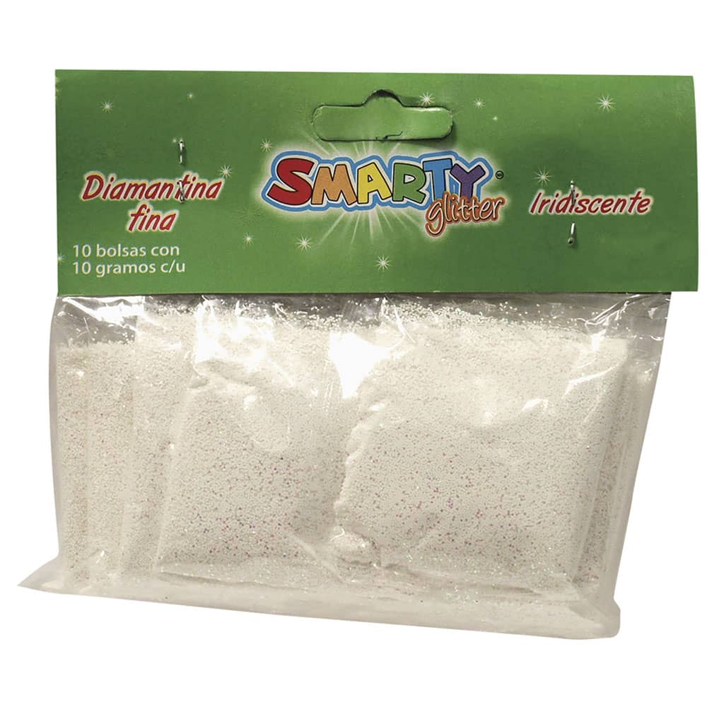 Diamantina Fina con 10 g iridiscente Bolsa con con 10 Smarty