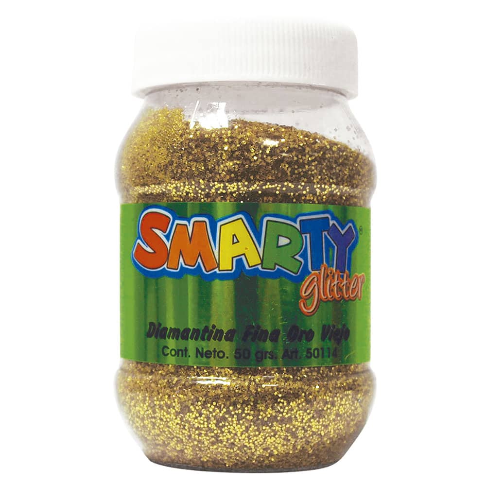 Diamantina Fina Bote con 50 g Oro Viejo Smarty