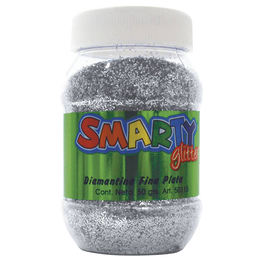 Diamantina Fina Bote con 50 g Plata Smarty