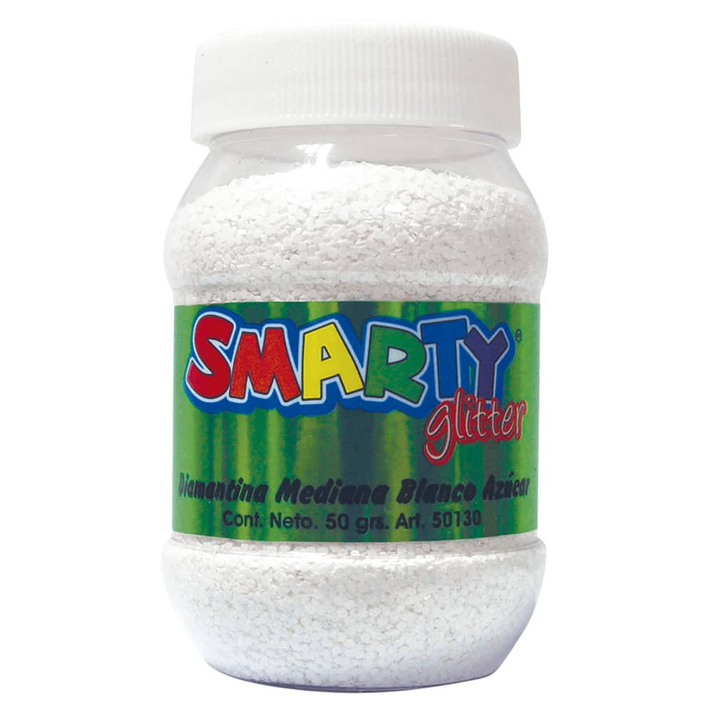 Diamantina Mediana Bote con 50 g Blanco Azúcar Smarty