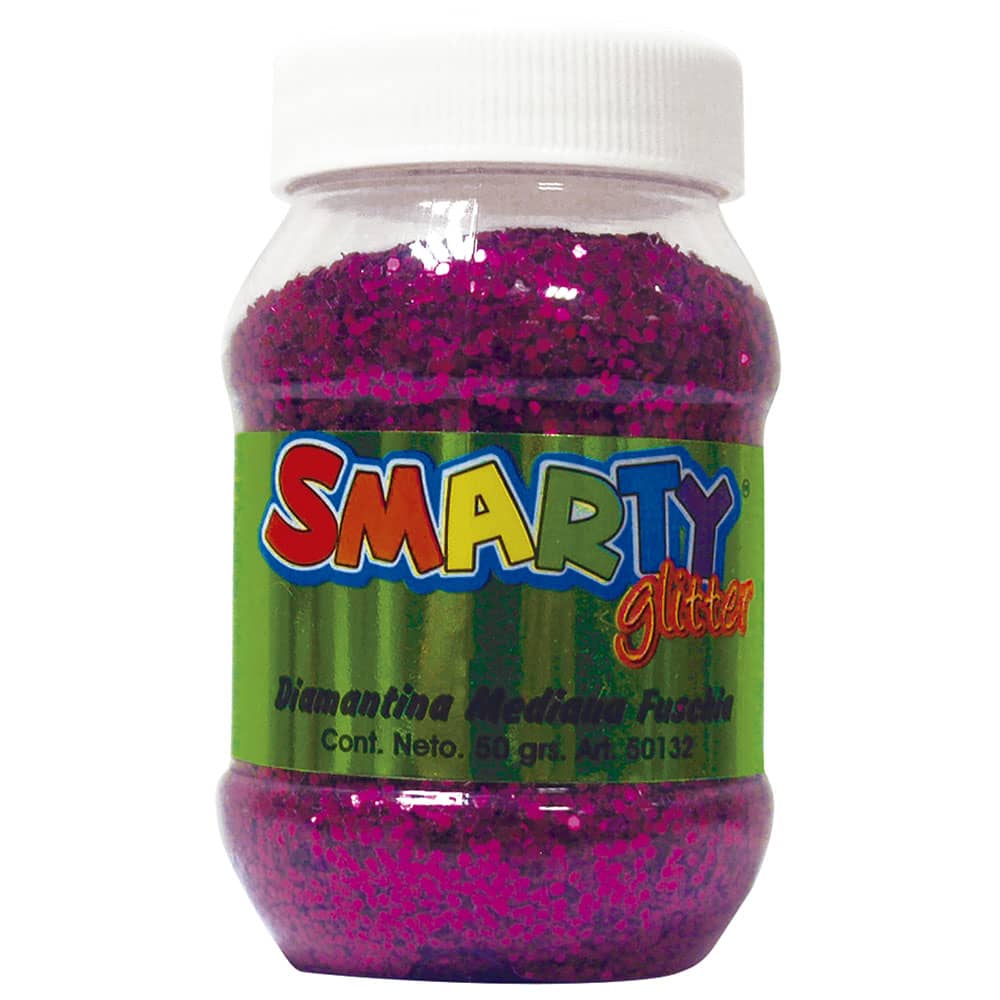 Diamantina Mediana Bote con 50 g Fucsia Smarty
