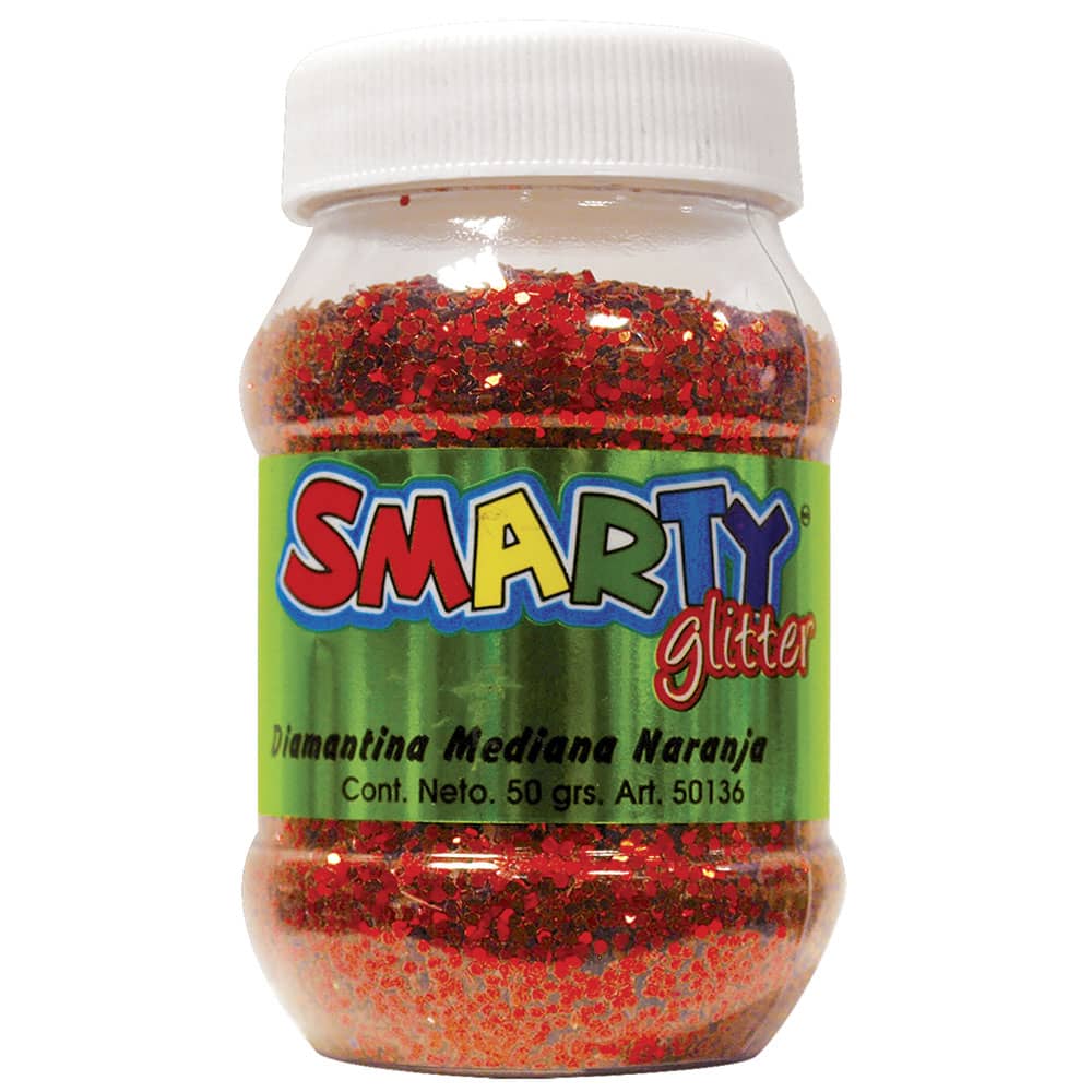 Diamantina Mediana Bote con 50 g Naranja Smarty