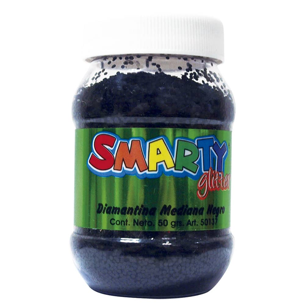 Diamantina Mediana Bote con 50 g Negro Smarty