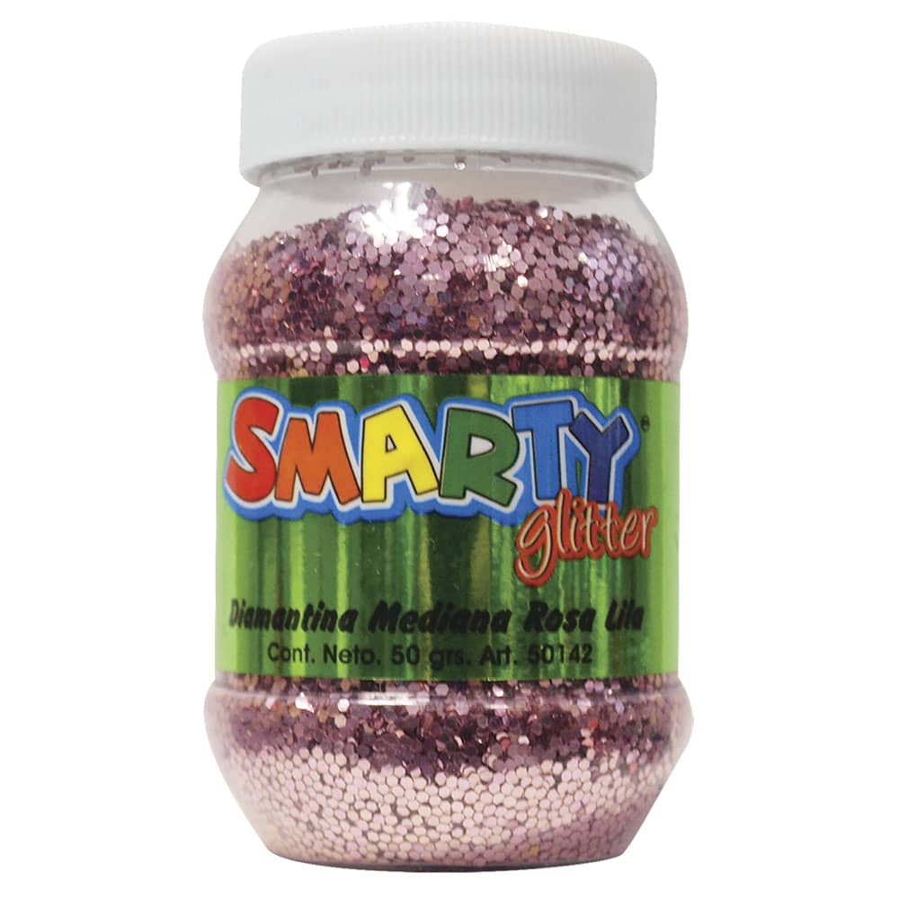 Diamantina Mediana Bote con 50 g Rosa Lila Smarty