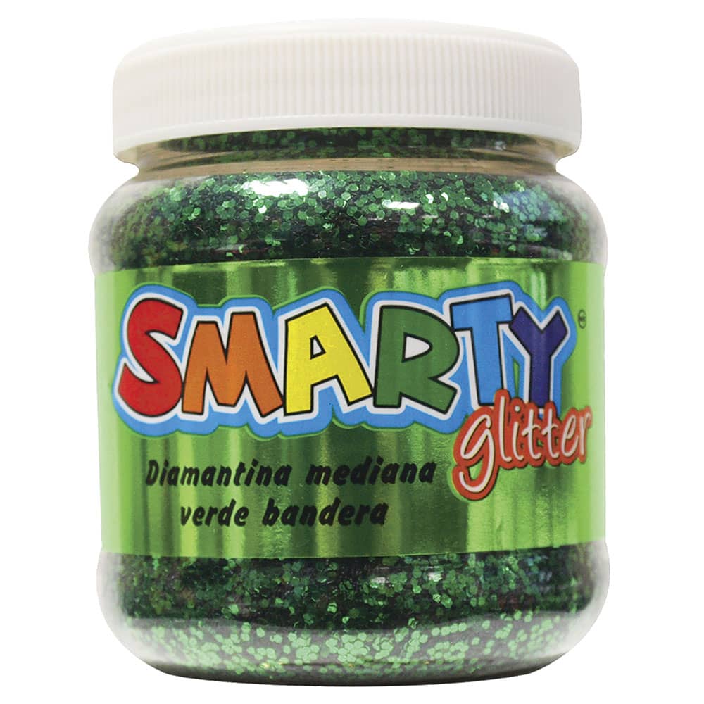 Diamantina Mediana Bote con 200 g Verde Bandera Smarty
