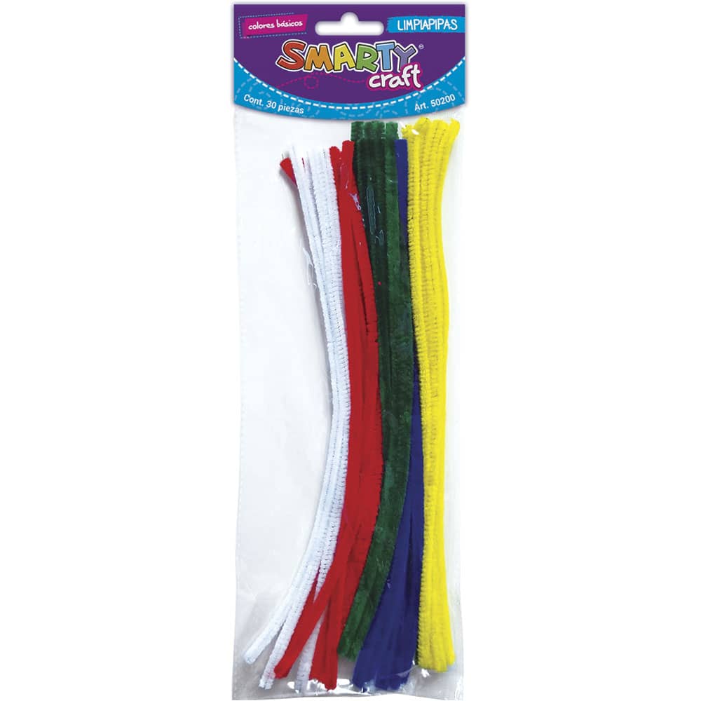 Limpiapipas Colores Básicos Bolsa con 30 Piezas Smarty
