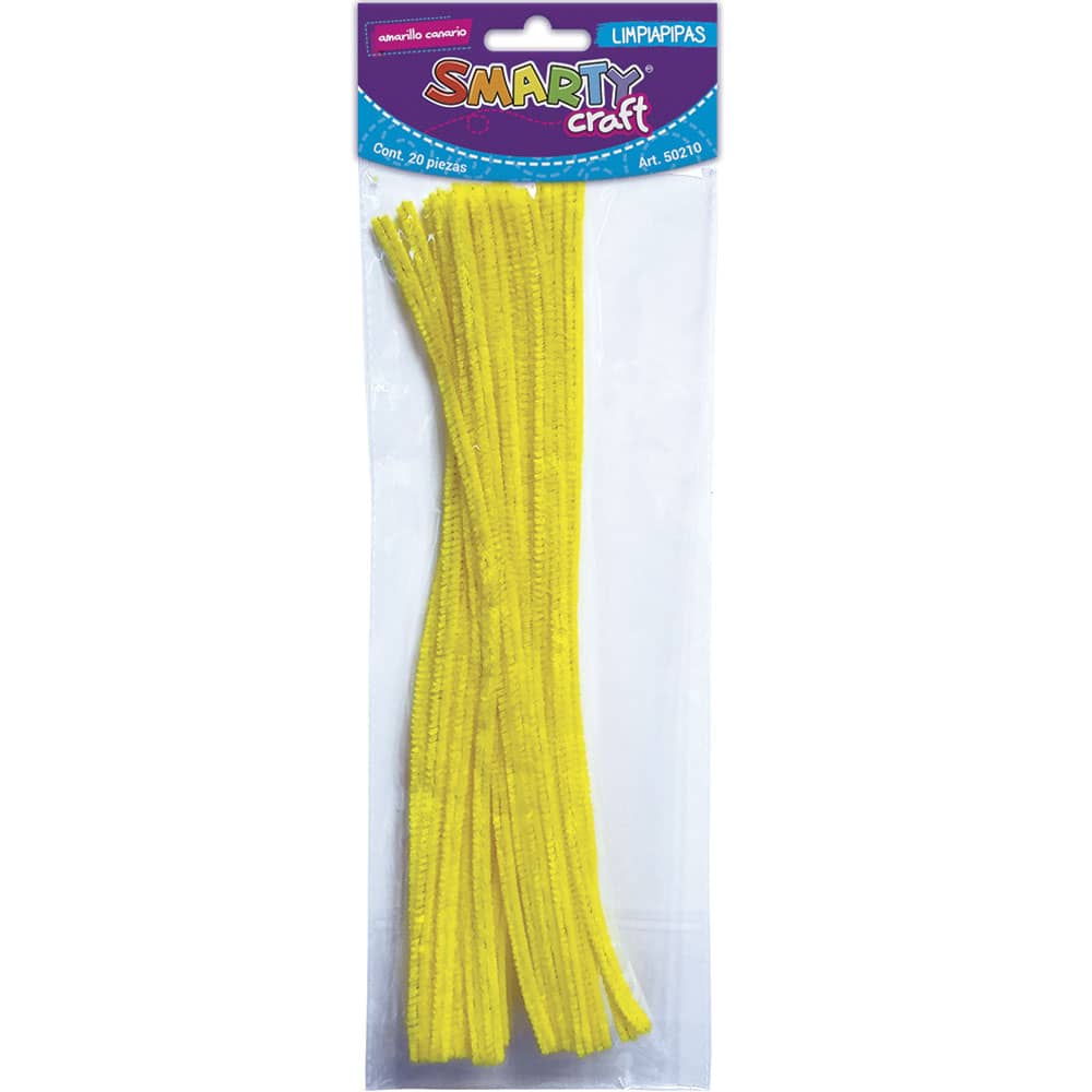 Limpiapipas Color Amarillo Canario Bolsa con 20 Piezas Smarty