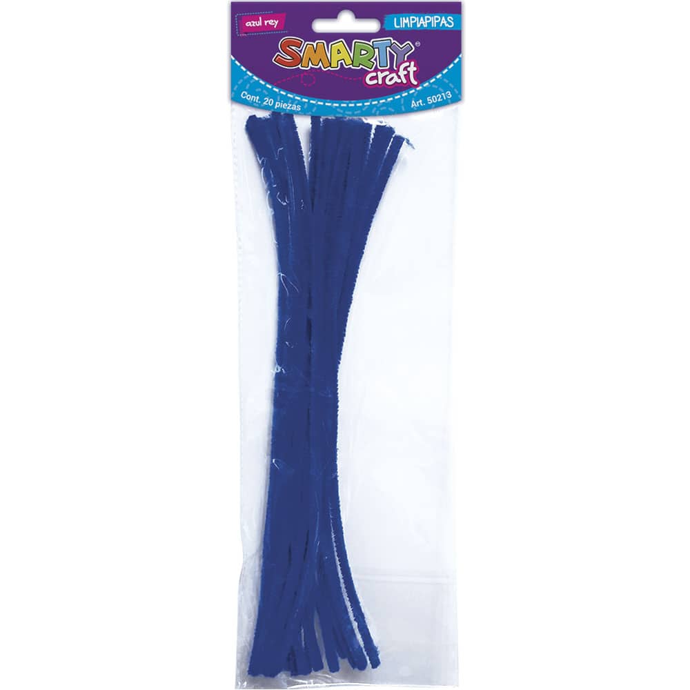 Limpiapipas Color Azul Rey Bolsa con 20 Piezas Smarty