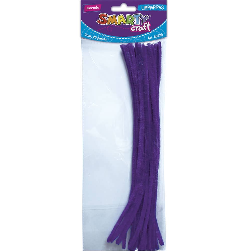 Limpiapipas Color Morado Bolsa con 20 Piezas Smarty