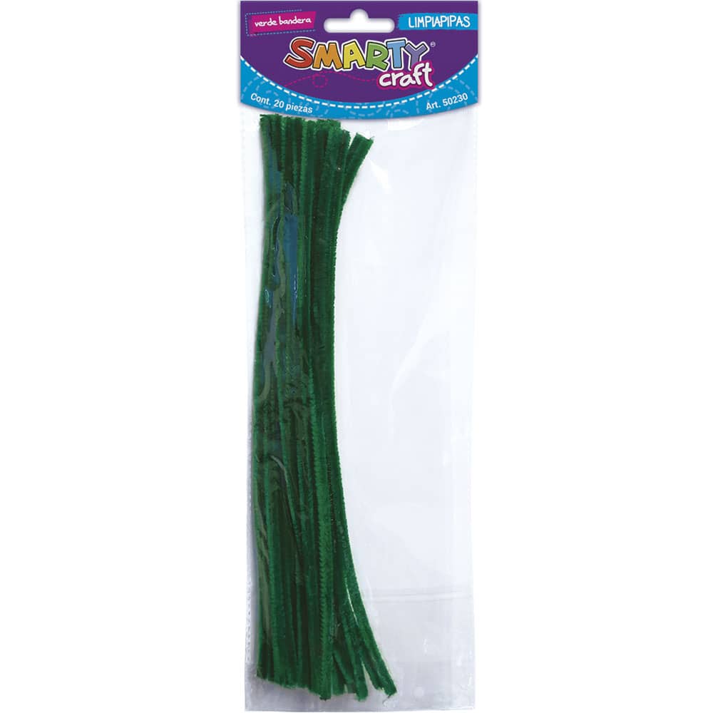Limpiapipas Color Verde Bandera Bolsa con 20 Piezas Smarty
